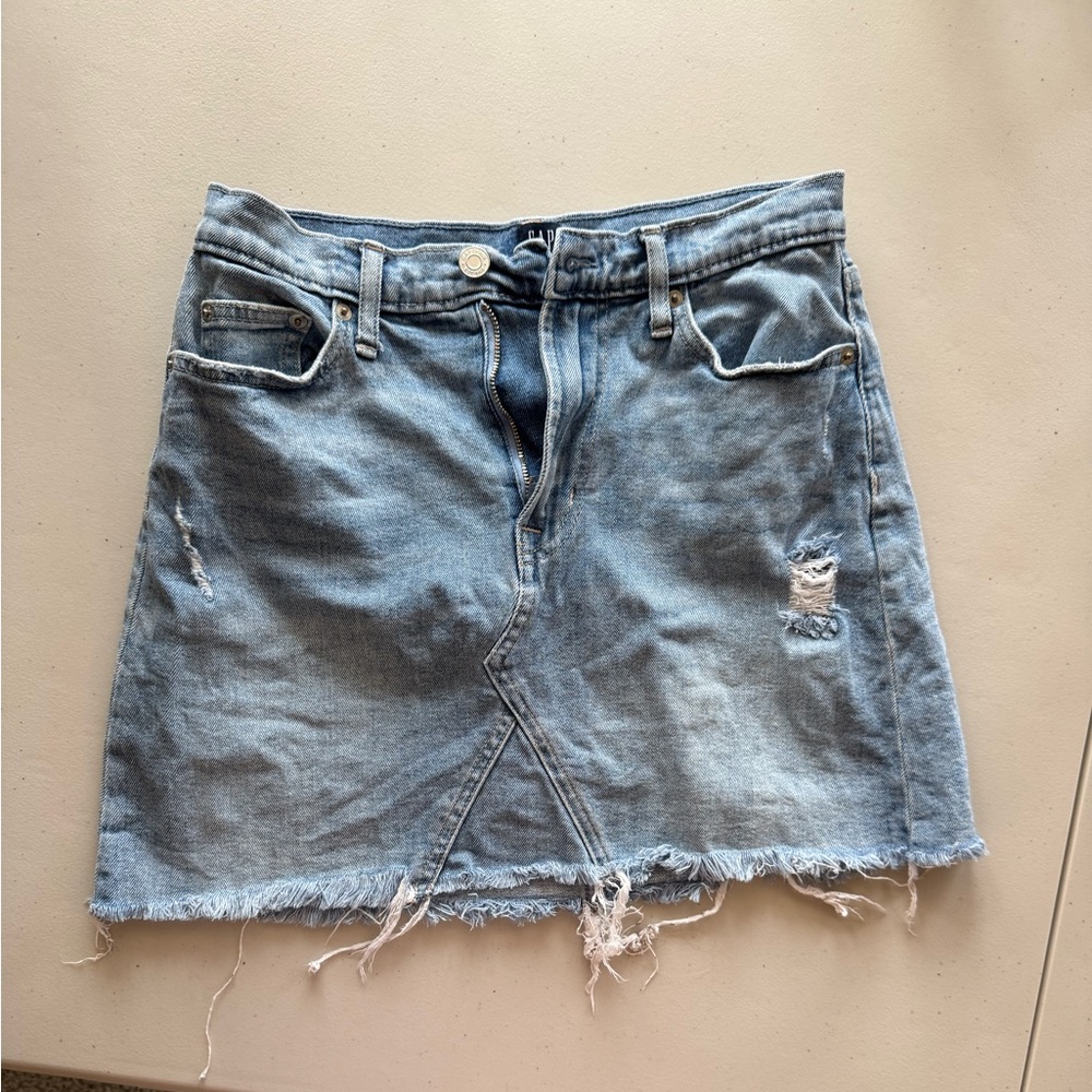 Gap Denim Distressed mini Skirt